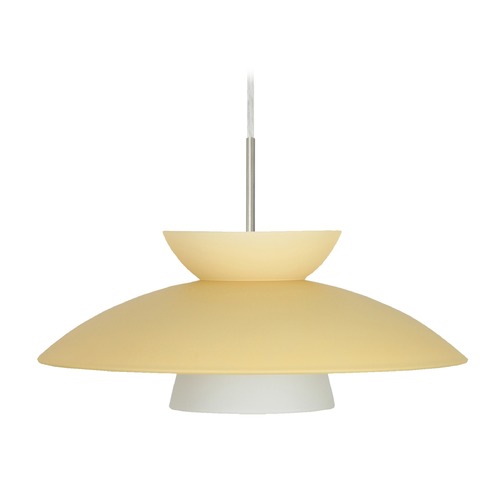 Besa Lighting Besa Lighting Trilo Satin Nickel LED Pendant Light 1JT-451397-LED-SN