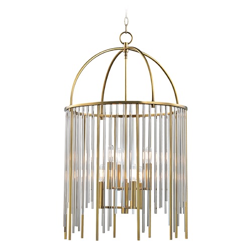 Lewis Aged Brass Pendant by Hudson Valley Lighting