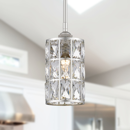 Oliver Polished Nickel Mini Pendant by Quoizel Lighting