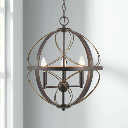 Brandywine Antique Bronze 3-Light Pendant by Progress Lighting