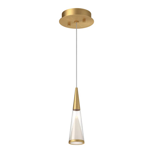 Kuzco Lighting Modern Brushed Gold LED Mini Pendant 3000K by Kuzco Lighting 402401BG-LED