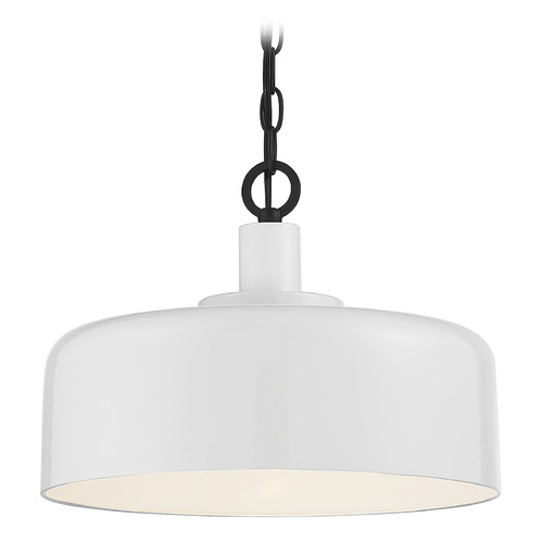 14-Inch Pendant in White & Black by Meridian
