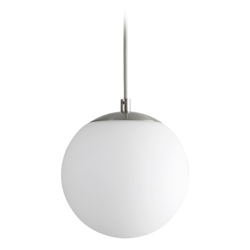Oxygen Luna 8-Inch LED Globe Pendant in Satin Nickel by Oxygen Lighting 3-671-24