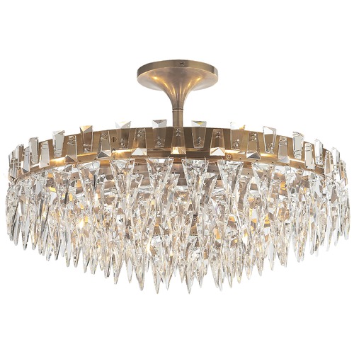 Visual Comfort Signature Collection Joe Nye Trillion Large Flush Mount in Antique Brass by Visual Comfort Signature SN4001HAB