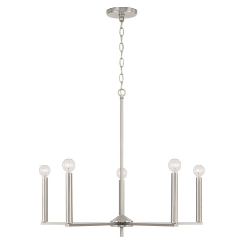 Portman Chandelier in Brushed Nickel by HomePlace by Capital Lighting
