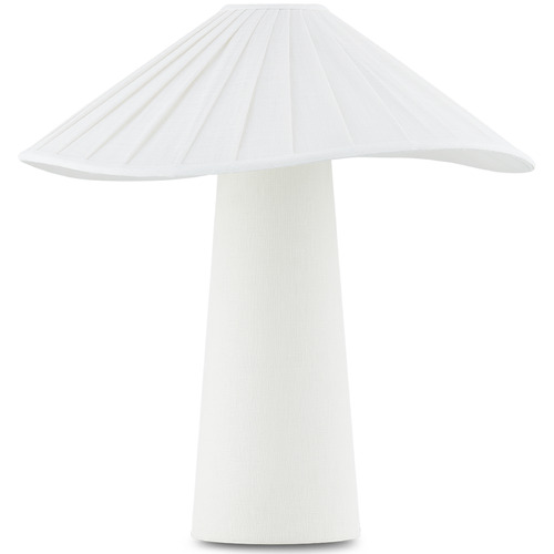 Troy Lighting Chanterelle Patina Brass & Natural Linen LED Table Lamp with Coolie Shade