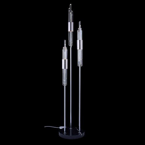 Allegri Lighting Allegri Crystal Lucca Polished Chrome LED Floor Lamp 037996-010-FR001