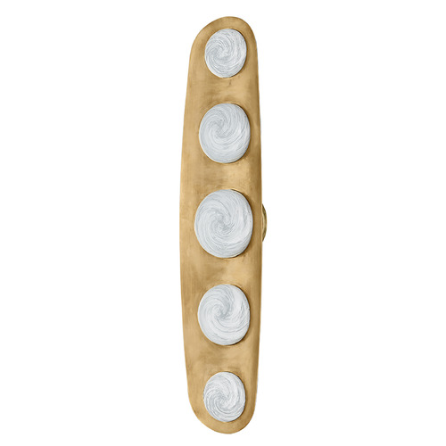 Corbett Lighting Corbett Lighting Noz Nozawa Bezel Vintage Brass LED Vertical Bathroom Light 472-05-VB