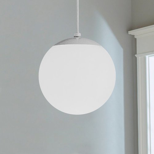 Opal Globe Pendant in White by Progress Lighting