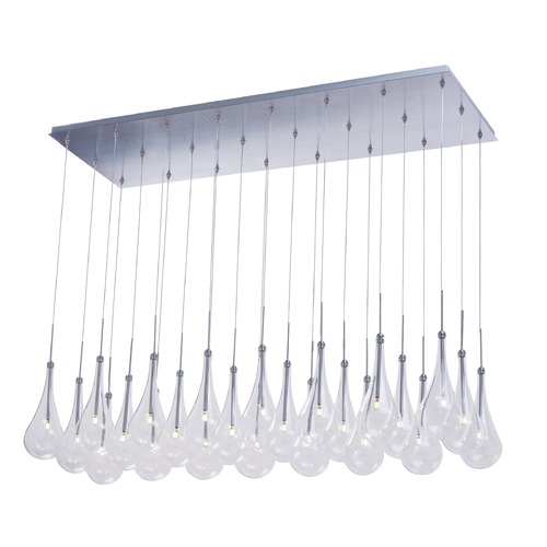Larmes LED Polished Chrome LED Multi-Light Pendant by ET2 Lighting