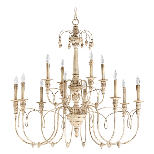 Quorum Lighting Salento 12-Light Chandelier in Persian White by Quorum Lighting 6106-12-70