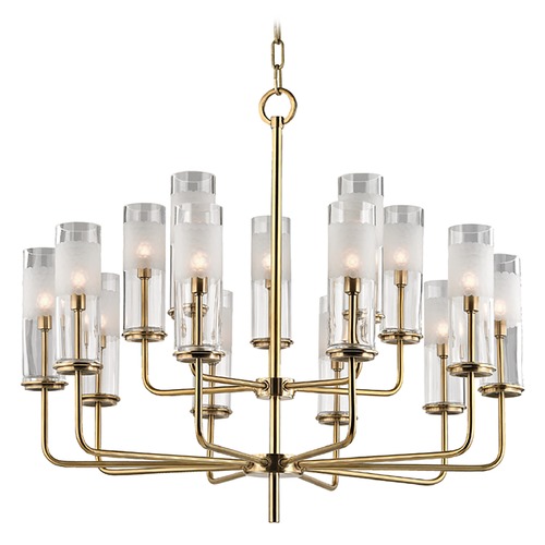 Hudson Valley Lighting Wentworth 15-Light Chandelier in Aged Brass by Hudson Valley Lighting 3930-AGB