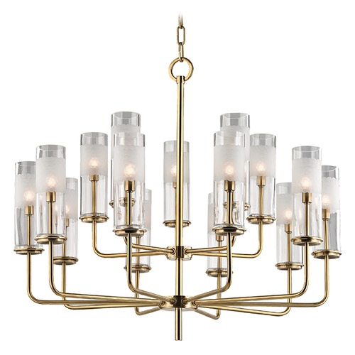 Hudson Valley Lighting Wentworth 15-Light Chandelier in Aged Brass by Hudson Valley Lighting 3930-AGB