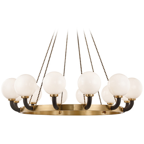 Hudson Valley Lighting Hudson Valley Lighting Werner Aged Brass & Black Chandelier 3660-AGB/BK