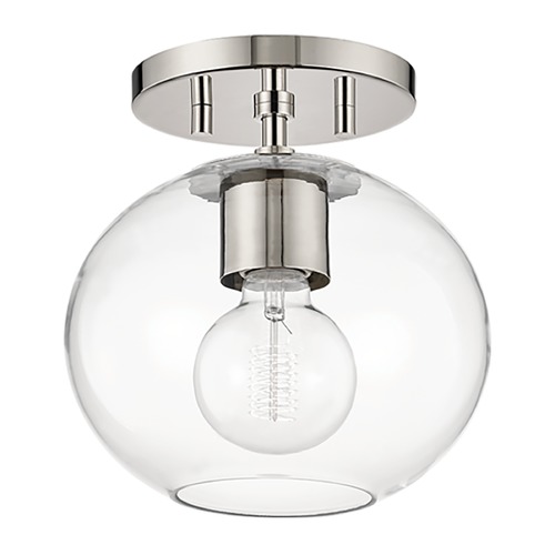 Mitzi by Hudson Valley Margot Polished Nickel Semi-Flush Mount by Mitzi by Hudson Valley H270601-PN