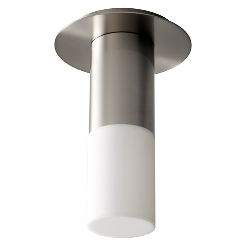 Pilar Small Acrylic Ceiling Mount in Satin Nickel by Oxygen Lighting