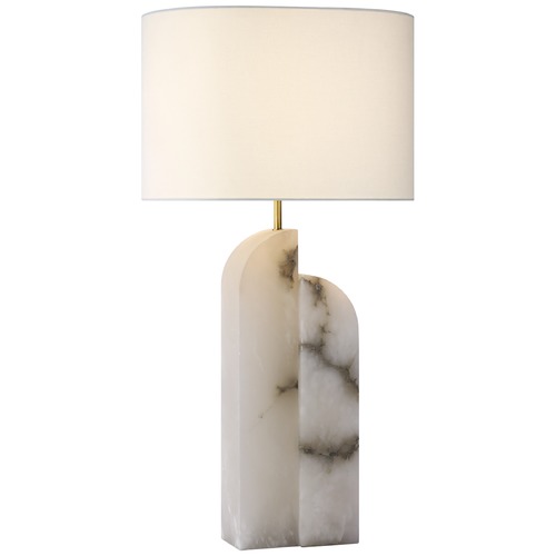 Kelly Wearstler Savoye Right Lamp in Alabaster by Visual Comfort Signature