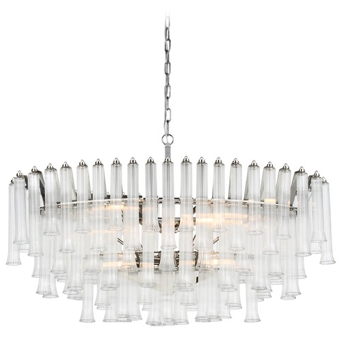 Julie Neill Lorelei Oval Chandelier in Nickel by Visual Comfort Signature