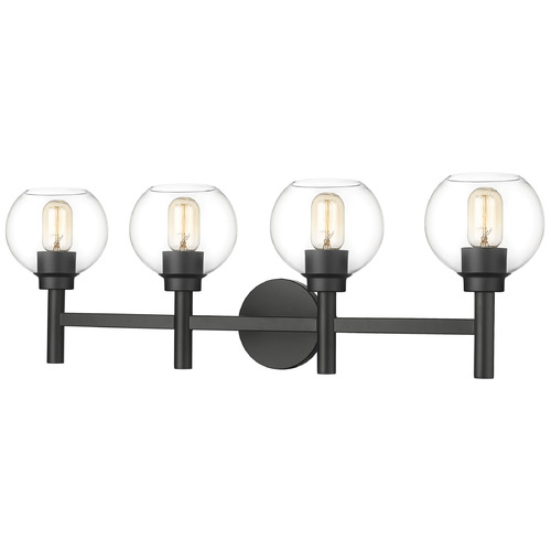 Z-Lite Sutton Matte Black Bathroom Light by Z-Lite 7502-4V-MB