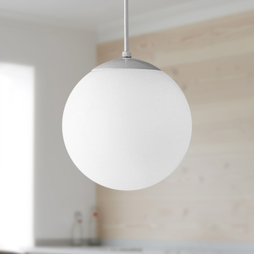 Opal Globe Pendant in White by Progress Lighting