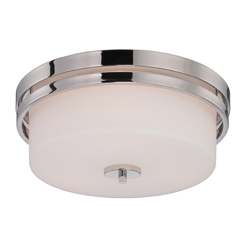 Flush Mount in Polished Nickel by Nuvo Lighting