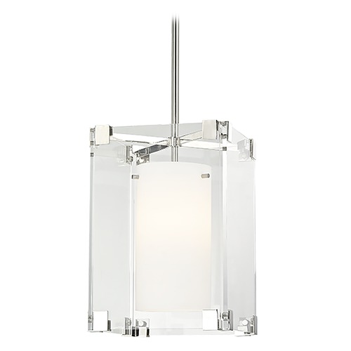 Achilles Polished Nickel Pendant by Hudson Valley Lighting