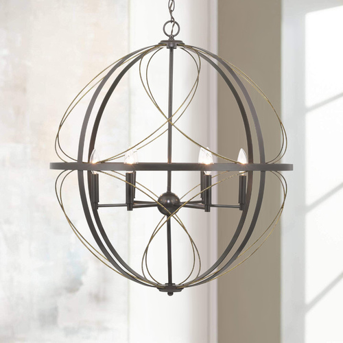 Brandywine Antique Bronze 6-Light Pendant by Progress Lighting