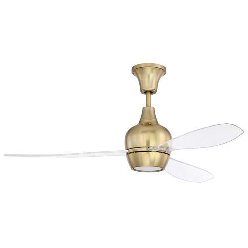 Bordeaux 52-Inch LED Fan in Satin Brass by Craftmade Lighting