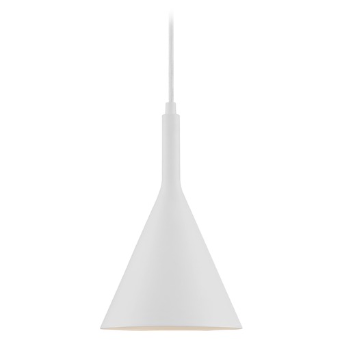 Satco Lighting Satco Lighting Lightcap Matte White Pendant Light with Conical Shade 60/7137