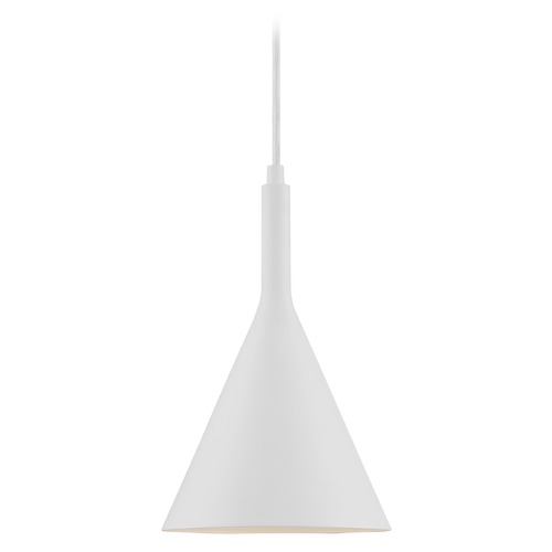 Satco Lighting Lightcap Matte White Pendant with Conical Shade by Satco Lighting 60/7137