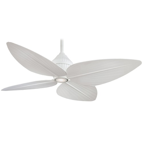 Minka Aire Gauguin 52-Inch LED Fan in Flat White  Flat by Minka Aire F581L-WHF