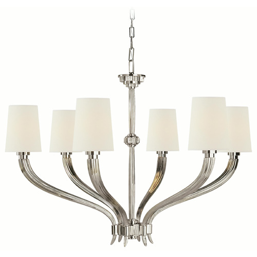 Visual Comfort Signature Collection Visual Comfort Signature Collection Chapman & Myers Ruhlmann Polished Nickel Chandelier CHC2462PN-L