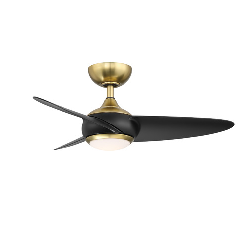 WAC Lighting Malibu 38-Inch LED Outdoor Fan in Brass & Matte Black by WAC Lighting F-094L-SB&MB