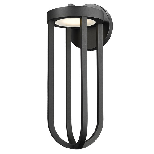 Z-Lite Leland Sand Black LED Outdoor Wall Light