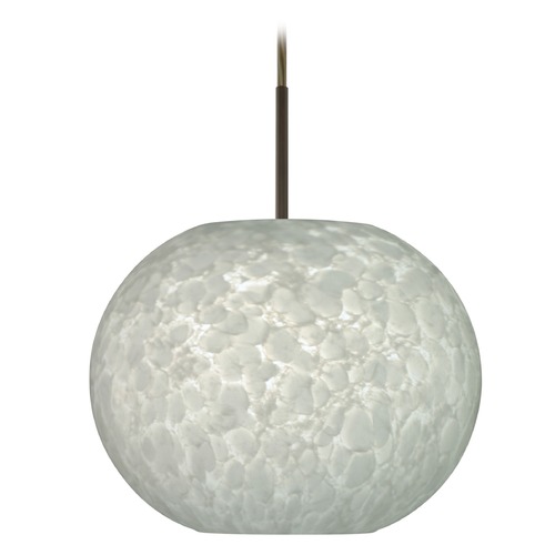 Besa Lighting Luna Bronze LED Pendant Light with Globe Shade