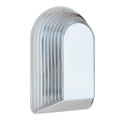 Ribbed Glass Outdoor Wall Light White Costaluz by Besa Lighting