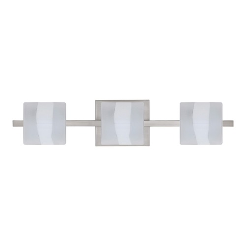 Besa Lighting Paolo Frosted Glass Satin Nickel LED Bathroom Light