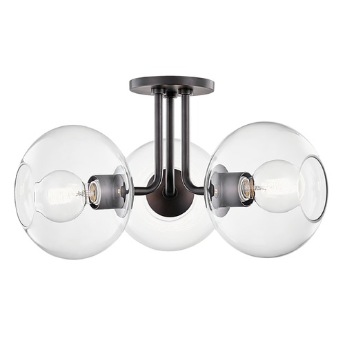 Margot Old Bronze Semi-Flush Mount by Mitzi by Hudson Valley