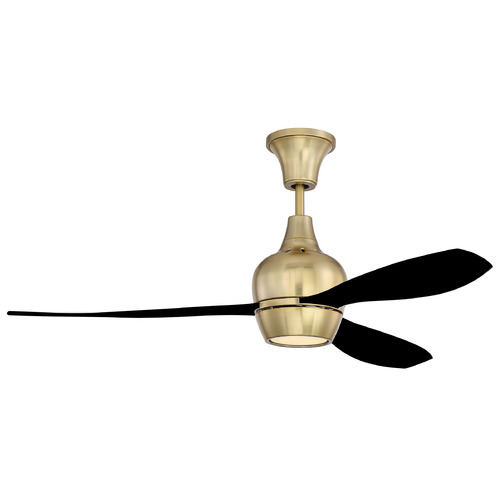 Craftmade Lighting Bordeaux 52-Inch LED Fan in Satin Brass by Craftmade Lighting BRD52SB3-FB