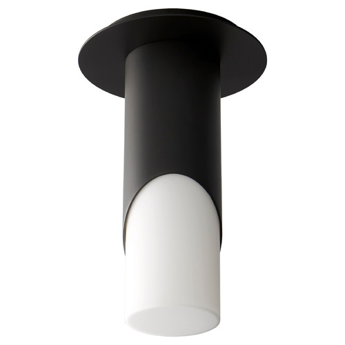 Ellipse LED Glass Ceiling Mount in Black by Oxygen Lighting