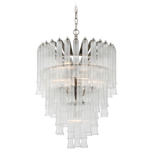 Visual Comfort Signature Collection Julie Neill Lorelei Small Chandelier in Nickel by Visual Comfort Signature JN5252PNCG
