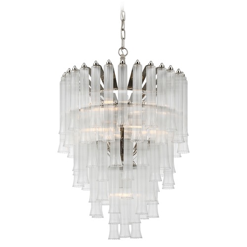 Julie Neill Lorelei Small Chandelier in Nickel by Visual Comfort Signature