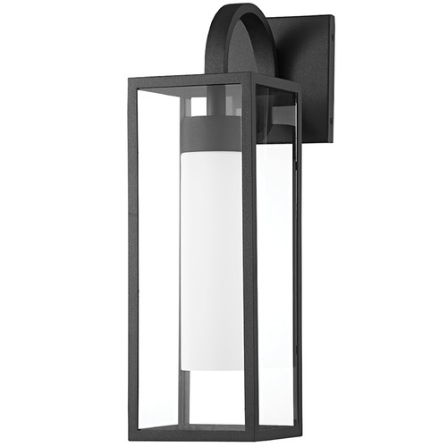 Troy Lighting Pax Textured Black Outdoor Wall Light
