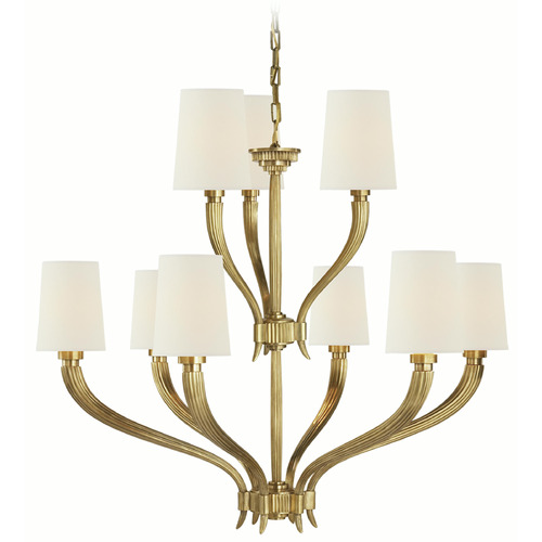 Visual Comfort Signature Collection Visual Comfort Signature Collection Chapman & Myers Ruhlmann Antique-Burnished Brass Chandelier CHC2465AB-L