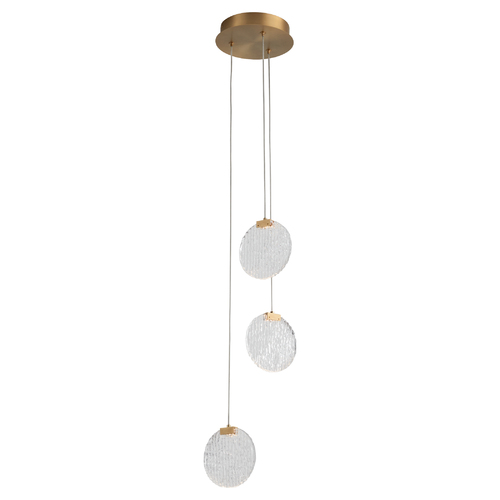 Oxygen Axiom 3CCT 3-Light LED Pendant in Black by Oxygen Lighting 3-6050-40