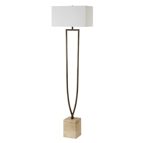 The Uttermost Company Fork in the Road Dark Bronze Floor Lamp with Rectangle Shade