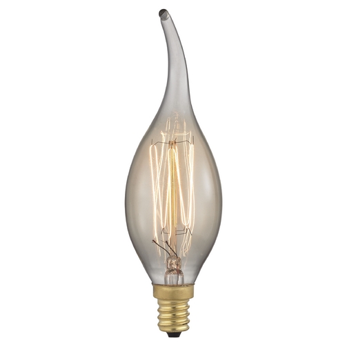 Design Classics Lighting Vintage Early Electric Flame Tip Carbon Filament Light Bulb - 25-Watt 2400K 25CAC  FILAMENT