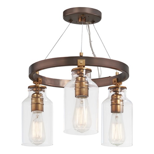 Minka Lavery Morrow Harvard Court Bronze with Gold Highlights Semi-Flush Mount by Minka Lavery 4553-588