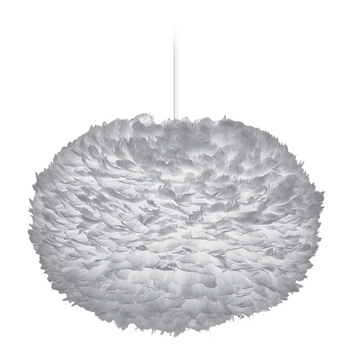 UMAGE UMAGE White Pendant Light with Grey Feather Shade 3011_4009