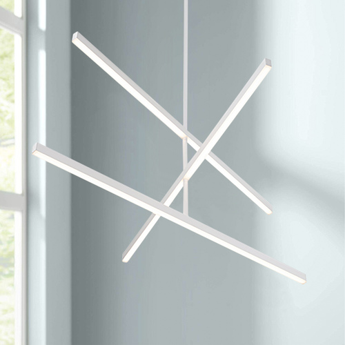 Modern White LED Pendant with Frosted Shade 3000K 3221LM by Kuzco Lighting